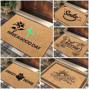 Rubber bottom door entrance mat