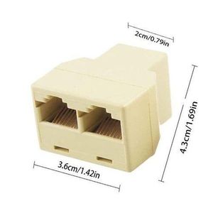 RJ45 Splitter Adapter Connector 1 to 2 Female Ports for CAT 5/CAT 6/CAT 7 LAN Ethernet Cables Socket Splitter Hub PC Laptop Router Contact Modular Plug