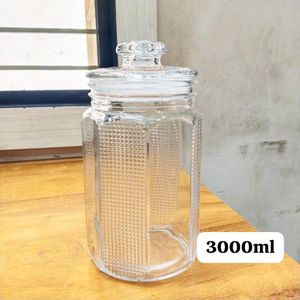 3000ml  Box glass jar 