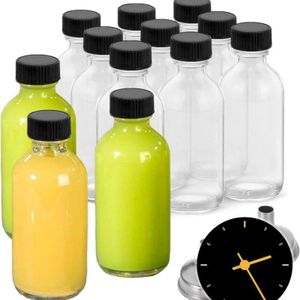 Hot sale 5PCS Ginger Shots Bottles Portable Leakproof Glass Jars With Lids- Glass Juice Shot Bottles With Caps For Wellness Shot
