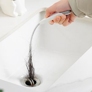 1pc 60cm Bendable Drain Cleaning Tool For Hair Clog Remover