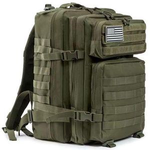 Waterproof outdoor camping and military bag with a capacity of 50 litres 