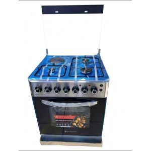 3 GAS BURNERS + 1 ELECTRIC PLATE, 63cm x57cm,  60l Electric Oven, Rotisserie, Autoignition PLUS GUARANTEE WARRANT