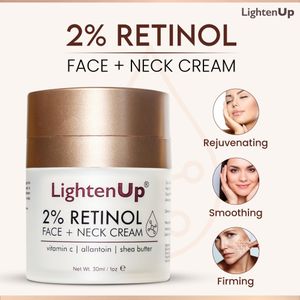 Mitchell Lighten-Up Anti Aging 2% Retinol Face & Neck Cream  With Vitamin C, Allantoin & Shea Butter