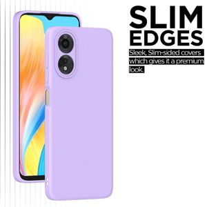 Soft Silicone Slim Fit Cover Anti-Scratch Shockproof Case for OPPO A38 - Purple