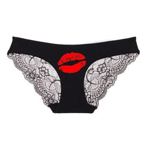 Romantic Matching Couples Panties Smoonty Ice-silk Seamless Men Boxer  Shorts and Sexy Lace Women Briefs Black Lovers Underpants