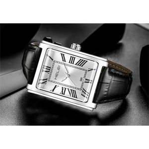 Timeless HELEI Men’s Classic Watch with Elegant Leather Strap Reliable Battery Powered Movement Water Resistant Design and Convenient Date Display for Everyday and Formal Wear