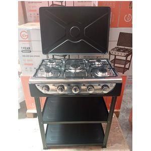Eurochef 5 burner standing cooker with shelves 