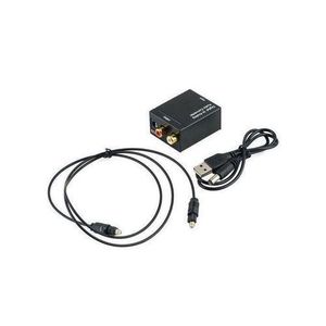 Digital Optical SPDIF Coax To Analog RCA Audio-Black