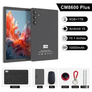 C Idea Android 16 Tablets10.1 Inches Sim 8GB+1TB Keyboard Mouse Long Standby Tablet PC 