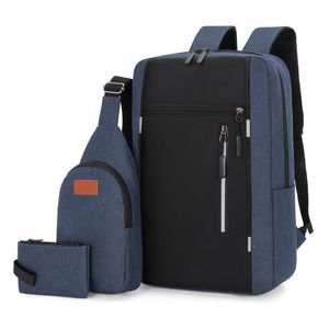 3-in-1 Laptop Backpack Set, Waterproof Business Travel Backpack with Sling Bag & Pouch, Fits 15.6 Inch Notebook, Casual Day pack for Men Women