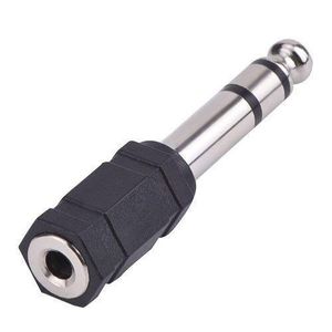 6.35 MM 1/4 Male Mono To 3.5 MM Female Stereo Audio Converter Adapter Jack