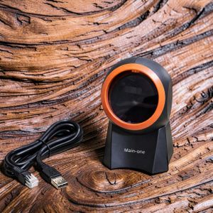 	Instant Recognition Continuous Scanning 1D & 2D Desktop Table Mount Laser Barcode Scanner Reader 