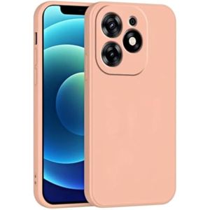 Soft Silicone Slim Fit Cover Anti-Scratch Shockproof Case for Infinix Smart 8 - Beige Nude