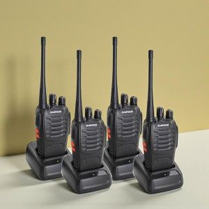 Baofeng BF-888S Portable Lightweight Design 3-5KM Range Security Walkie Talkie Radio Calls- 4 Pieces