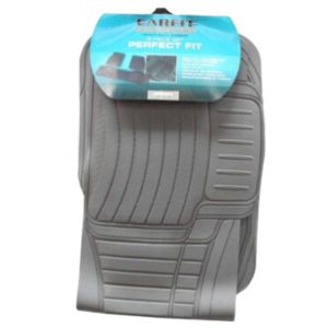 MB 3Pc Car Mat Set – Universal Fit, Heavy Duty Rubber, Black – Front & Rear Protection