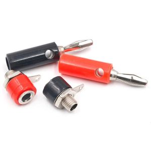 4mm Male Banana Plug Connectors (Pair Black & Red)