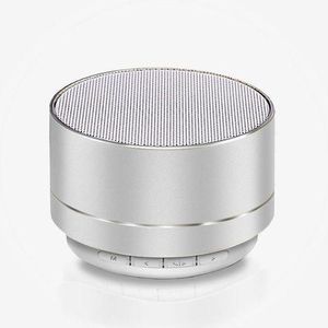 Mini Wireless Rechargeable Colorful LED Lights Bluetooth Speakers-Silver