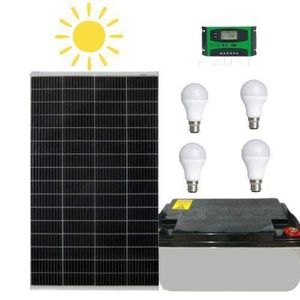 Sunnypex  Solar Special All Weather Solar Panel Fullkit 150 Watt Solar Panel + 80AH Battery + 20 A solar charge controller + 4 FREE BULBS