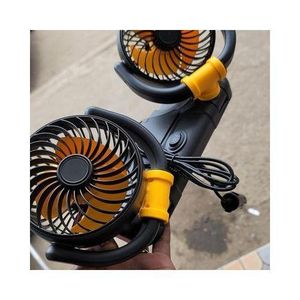 All-Angle Adjustable Car Cooling Fan – 12V/24V, Twin Heads, Low Noise