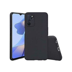 Black Soft Silicone Back Cover Case for OPPO A16– Slim, Shockproof & Anti-Slip Protection