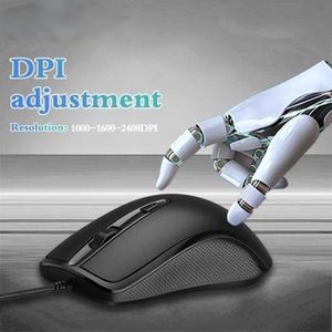 Wired Mouse Business Travel Necessary 3-speed DPI Adjustable