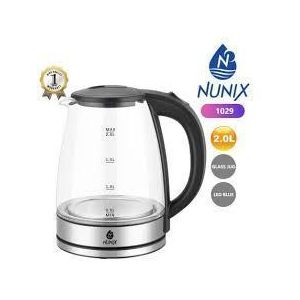 Nunix 2.0L Glass Body Cordless Electric Kettle With Fast Heating & Auto Shut-Off