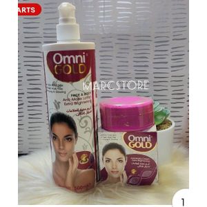 Omni Gold Face & Body Extra Whitening Lotion 500ml &  Gold Face Cream
