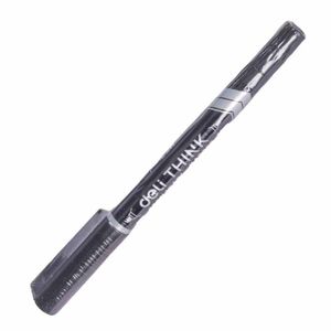 Deli Double-Tip Permanent Marker Black