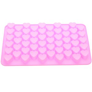 Small Heart Shaped Silicone Candy Mold Set - Non-stick Decorative Cake Molds  for Chocolate, Gummies, Ice, Sugar Cubes, Soap and Treats (Pink) 