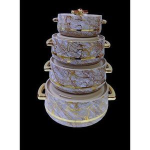 Turkish Elegant 4pcs of Insulated Hotpots Serving Dishes Hot Pot Serveware Set - 1.0lts ,1.5lits ,2.5lts ,3.5lts