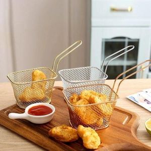 2 Pcs Mini Fry Basket French Fries Holder Mesh Food Basket Serving Basket