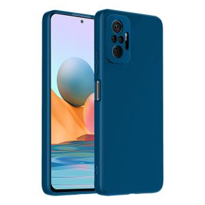 Soft Silicone Back Cover for Xiaomi Redmi Note 10 - Blue, anti-fingerprint, anti-scratch, durable silicone case
