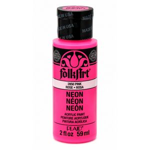 Acrylic FolkArt Neon Paint – Pink Rose 59ml