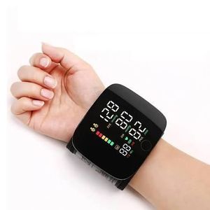 Wrist electronic Rechargeable sphygmomanometer blood pressure monitoring kit black