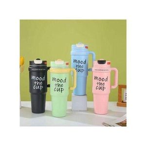 Mood  The Cup, Stanley Mug Tumbler With Handle And Straw Lid, Insulated Reusable Stainless Steel Travel Mug Sports Water Bottle