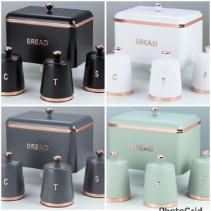  Elegant Bread Bin & Canister Set (4-Piece) 