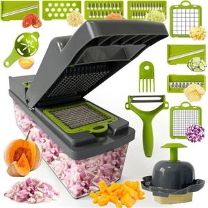 Vegetable Chopper Slicer 14-in-1 With Spice Chopper Set 7 Blades Veggie Dicer Onion Fruit Cutter