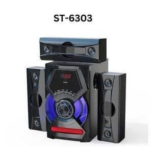 Sinatech ST-6303 3.1CH 20,000W PMPO SUBWOOFER SPEAKER SYSTEM BLUETOOTH/FM/SB/USB - BLACK