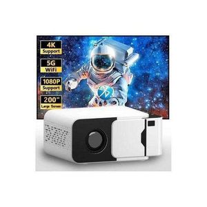 Led Projector T6 Android HD 3D 4K (800 x 480) miracast 4500 Lumens Smart Home Cinema Projector with LAN, 8GB 1GB Ram, Wi-Fi, USB, VGA, Bluetooth, HDMI (Silver)