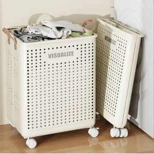 Foldable Multipurpose Hamper Basket with Wheels (38 × 20 × 45 cm)