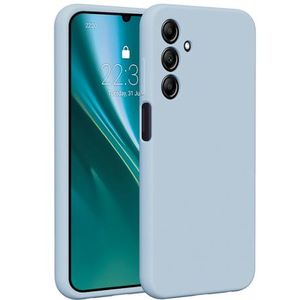 Soft Silicone Back Cover for Samsung Galaxy A25 5G - Light Blue, anti-fingerprint, anti-scratch, durable silicone case