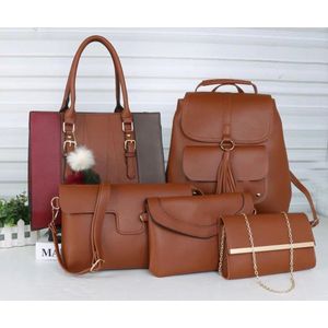 5 in 1 official classy stylish shoulder leather handbag 