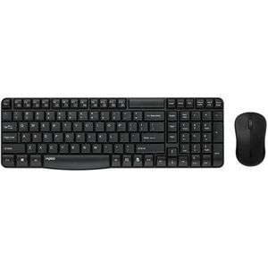 Rapoo  X1810 Wireless Keyboard & Mouse Combo – 2.4GHz USB, Spill-Resistant Keyboard, 1000 DPI Optical Mouse, Black