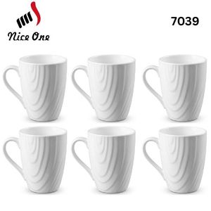 Nice One Set of 6pcs 440MLHigh Quality Porcelain Cups Tea Milk Coffee Mugs - (BYD-CUP-7039-CS)