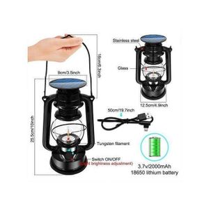 Solar Light BIG SIZE SOLAR Rechargeable Camping Light Outdoor Lantern-WATER RESISTANT