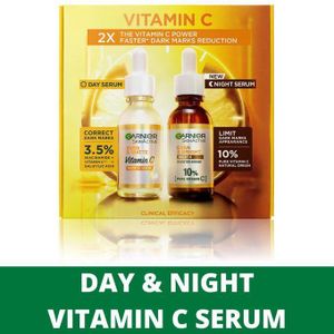 Garnish Day & Night Routine Pack: Even & Matte Vitamin C Booster Serum 30ml + Even & Bright Night Booster Serum 30ml