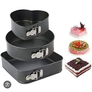 Set Of 3 Different Shapes Of Baking Tins