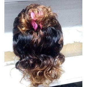 Lace front human hair closure wig