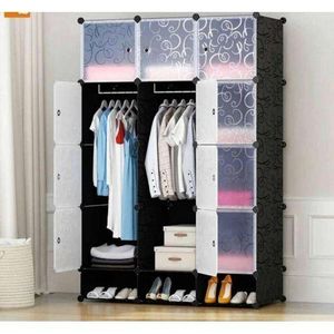3 Column Portable Plastic Wardrobe